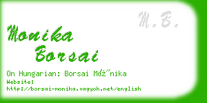 monika borsai business card